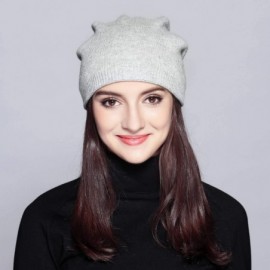 Skullies & Beanies Classic Winter Beanie for Women Solid Unique Knitted Hats Watch Cap Toboggan - Light Grey - CI18WZZLDD5 $9.72