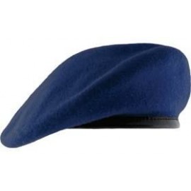 Berets Unlined Beret with Leather Sweatband (6 3/4- Bright Royal) - C911WV9WWIN $19.63