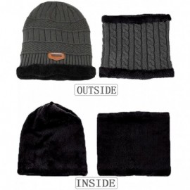 Skullies & Beanies Beanie Hat Scarf and Touchscreen Gloves Set for Men & Women Stretch Warm Fleece lining Cap(2Pcs / 3Pcs) - ...