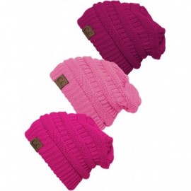 Skullies & Beanies Women's 3-Pack Knit Beanie Cap Hat - C118LRLWG0M $27.90