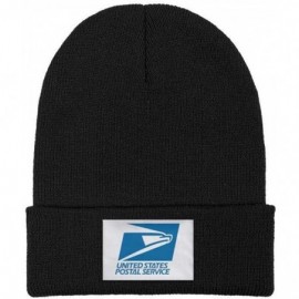 Skullies & Beanies Adult Stretchy Solid Color Knit Beanies Hats USPS-United-States-Postal-Service-Logo-Headwear for Mens Wome...