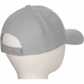 Baseball Caps Classic Baseball Hat Custom A to Z Initial Team Letter- Lt Gray Cap White Black - Letter K - C518IDTT48I $9.95