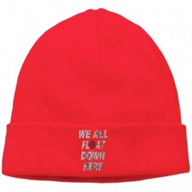 Skullies & Beanies Soft Knitting Hat for Men Women- We All Float Down Here Skull Cap - Red - CD18L74URYR $15.23