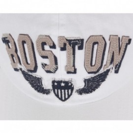 Baseball Caps Boston Pattern Logo Fashion Sports Design Ball Cap Baseball Hat Truckers - White - CA12HPKRQ9R $23.32