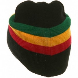 Skullies & Beanies Rasta Beanie-Black Lion - Black - CW111FCB19D $21.16