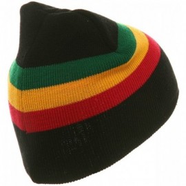 Skullies & Beanies Rasta Beanie-Black Lion - Black - CW111FCB19D $21.16