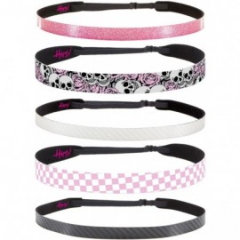 Headbands Women's Adjustable NO SLIP Checkerboard Wide Fashion Headband Multi Gift Packs - Wide Light Pink Multi 5pk - CS12EU...
