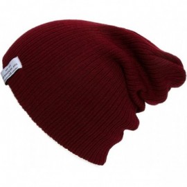 Skullies & Beanies Rainbow Unicorn Long Rib Beanie - Burgundy - CS1869ZH2E9 $11.18