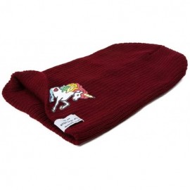 Skullies & Beanies Rainbow Unicorn Long Rib Beanie - Burgundy - CS1869ZH2E9 $11.18