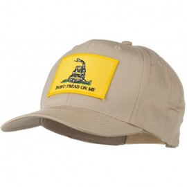 Baseball Caps Don't Tread On Me Patched Cap - Khaki - CB11Q3T1B6V $17.39