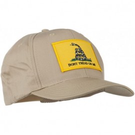 Baseball Caps Don't Tread On Me Patched Cap - Khaki - CB11Q3T1B6V $17.39