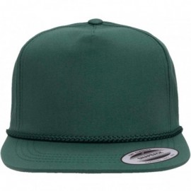 Baseball Caps Yupoong Classic Poplin Golf Flatbill Rope Snapback - Spruce Green - CI12DVSUDSX $11.49