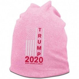 Skullies & Beanies Beanie Caps Winter Mens Funny Watch Hats Trump 2020 Keep America Great - Pink - C5199C6CK52 $12.69