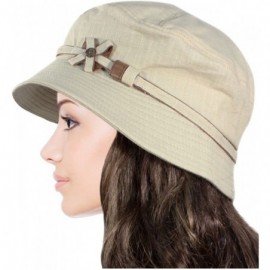 Sun Hats Women's Summer Sun Hat - Safari Bow Button Foldable Bucket Hat - Tan - C2119CN4S29 $19.01