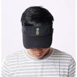 Visors Sun Visor Unisex 100% Cotton Best Visors Cap Small Embroidery Summer Cap - 1 Pineapple - C5184QSKG9G $17.84