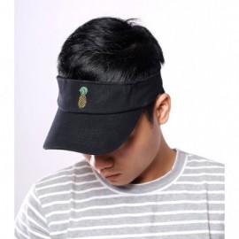 Visors Sun Visor Unisex 100% Cotton Best Visors Cap Small Embroidery Summer Cap - 1 Pineapple - C5184QSKG9G $17.84