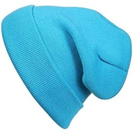 Skullies & Beanies Warm Winter Hat Knit Beanie Skull Cap Cuff Beanie Hat Winter Hats for Men - Aqua - C918L3MCOZ5 $17.96