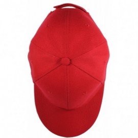 Baseball Caps Plain Blank Baseball Caps Adjustable Back Strap Wholesale LOT 12 PC'S - Red - CG12O4E5KQJ $19.42