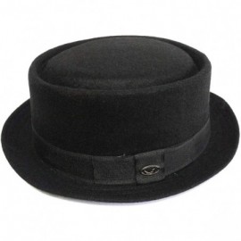 Fedoras Porkpie Fedora Men's Vintage Style Wool Blend - F1678black - C118LNCEKLA $29.06