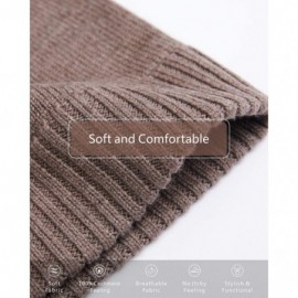 Skullies & Beanies Men's 100% Merino Wool Scarf- Beanie Hat Gift Box Set - Taupe - CV193WIIC3G $46.76