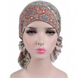 Skullies & Beanies Women Cotton Bandana Scarf Pre Tied Chemo Hat Beanie Turban Headwear for Cancer Patients Ladies Turbante -...