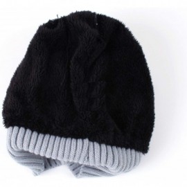 Skullies & Beanies Men's Winter Warm Thick Knit Beanie Hat with Visor - A-grey - C918AHGRKDI $9.14