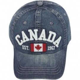 Baseball Caps Canada Vintage Denim Jeans Dark Washing Club Ball Cap Baseball Hat Truckers - Darkblue - CD187OWYXQQ $19.09