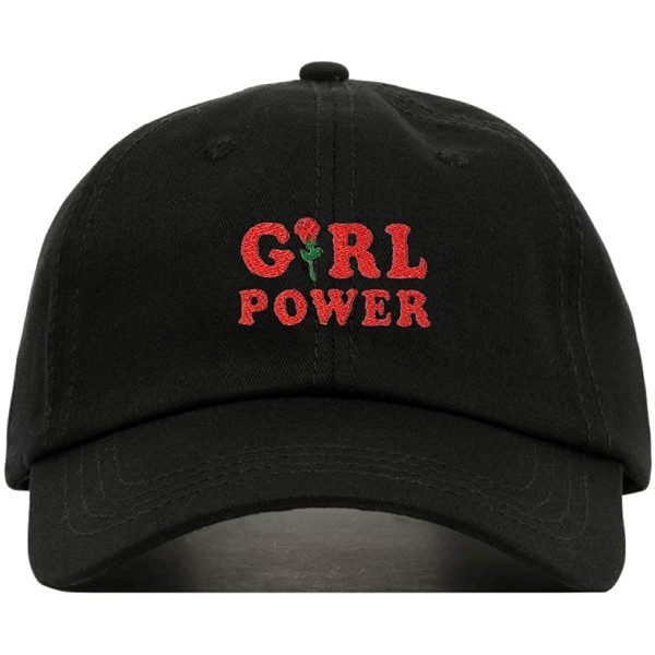 Baseball Caps Girl Power Baseball Hat- Embroidered Dad Cap- Unstructured Soft Cotton- Adjustable Strap Back (Multiple Colors)...