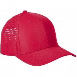 Baseball Caps Performance Perforated Cap - Red - C918DYQ6W76 $8.79