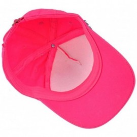 Baseball Caps Caps- Boy Girls 2016 Fashion Rhinestone Star Shaped Snapback Baseball Cap Hat - Hot Pink - CL12DYRAMHR $6.76