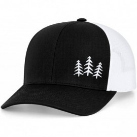 Baseball Caps Trucker Snapback Baseball Hat - Tree - Black/White - CI18OK7DX8G $22.82