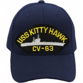 Baseball Caps USS Kitty Hawk CV-63 Hat/Ballcap Adjustable One Size Fits Most - Navy Blue - CW18SD64U59 $25.29