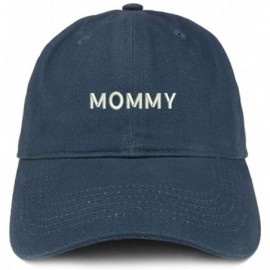 Baseball Caps Mommy Embroidered Soft Crown 100% Brushed Cotton Cap - Navy - CY17Z347TG9 $21.12