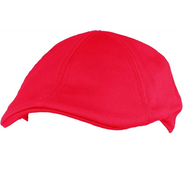 Baseball Caps Men's 100% Cotton Duck Bill Flat Golf Ivy Driver Visor Sun Cap Hat - Hot Pink - C7195XIUXUR $15.64