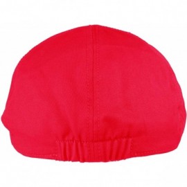 Baseball Caps Men's 100% Cotton Duck Bill Flat Golf Ivy Driver Visor Sun Cap Hat - Hot Pink - C7195XIUXUR $15.64