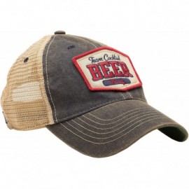 Baseball Caps Beer Thirty Mesh Trucker Hat - Navy Hat (Red w/Navy) - C011MX8M5QV $23.82