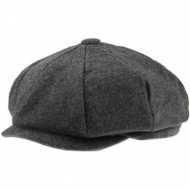 Newsboy Caps Classic 8 Panel Wool Tweed Newsboy Gatsby Ivy Cap Golf Cabbie Driving Hat - 61 - CR12NG9GEG7 $14.80