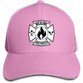 Baseball Caps Wildland Firefighter Maltese Cross Unisex Hats Trucker Hats Dad Baseball Hats Driver Cap - Pink - CW18X8LCZ07 $...
