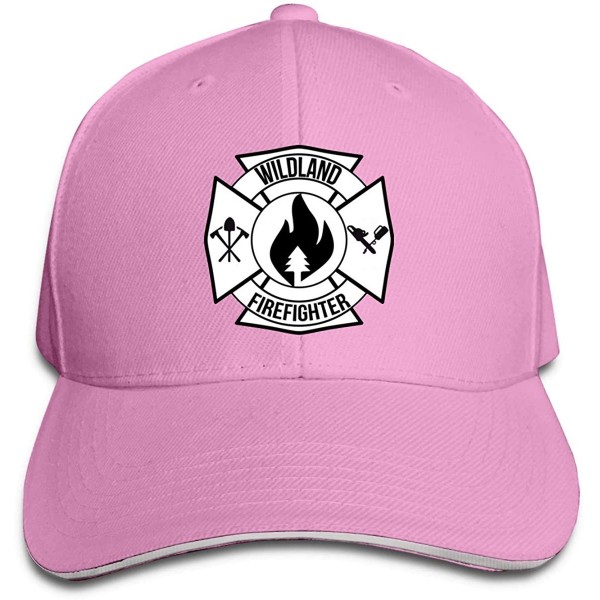 Baseball Caps Wildland Firefighter Maltese Cross Unisex Hats Trucker Hats Dad Baseball Hats Driver Cap - Pink - CW18X8LCZ07 $...