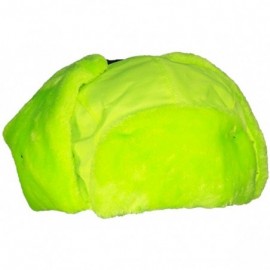 Bomber Hats Lightweight Neon Russian/Trooper Faux Fur Cap(One Size) - Yellow - C711OR9UUWF $8.42