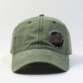 Baseball Caps Vintage Washed Dyed Cotton Twill Low Profile Adjustable Baseball Cap - Olive Green 70p - CN12N3DJA88 $14.43