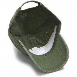 Baseball Caps Vintage Washed Dyed Cotton Twill Low Profile Adjustable Baseball Cap - Olive Green 70p - CN12N3DJA88 $14.43