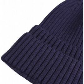 Skullies & Beanies 2 Pack Parent-Child Hat Baby Mother Matching Knit Winter Beanie for Women Toddler Girls Boys - Navy Blue -...