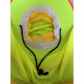 Sun Hats Men High Visibility Reflective Sun Hat with Neck Flap Wide Brim Boonie Hat Bucket Cap - 2pcs Neon Lime - C718WDI5TNE...