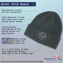 Skullies & Beanies Custom Patch Beanie Military Police Insignia Embroidery Acrylic - Dark Grey - C5186H9G98O $13.79