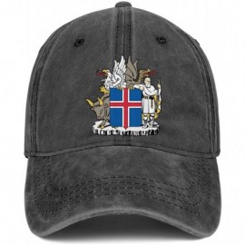 Baseball Caps Unisex Baseball Cap Cowboy Hat Flag Map of Jamaica Dad Hats Trucker Hat - Iceland National Emblem-2 - C918W7CMX...