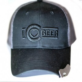 Baseball Caps Trucker Hat with Bottle Opener - Black on Black - CJ120WPX05V $25.18