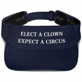 Visors Elect A Clown Expect A Circus Visor (Embroidered Hat) Funny Anti Donald Trump - Navy - CF18S9M59HG $24.72