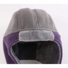 Skullies & Beanies Mens Fleece Thermal Skull Cap Beanie with Ear Flaps Winter Hats - Grey - CL18KG42ISW $11.53