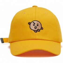 Baseball Caps Official Merchandise by Line Friends - Bite Series Character Embroided Baseball Cap - Yellow - CQ18GZUG2RK $51.71
